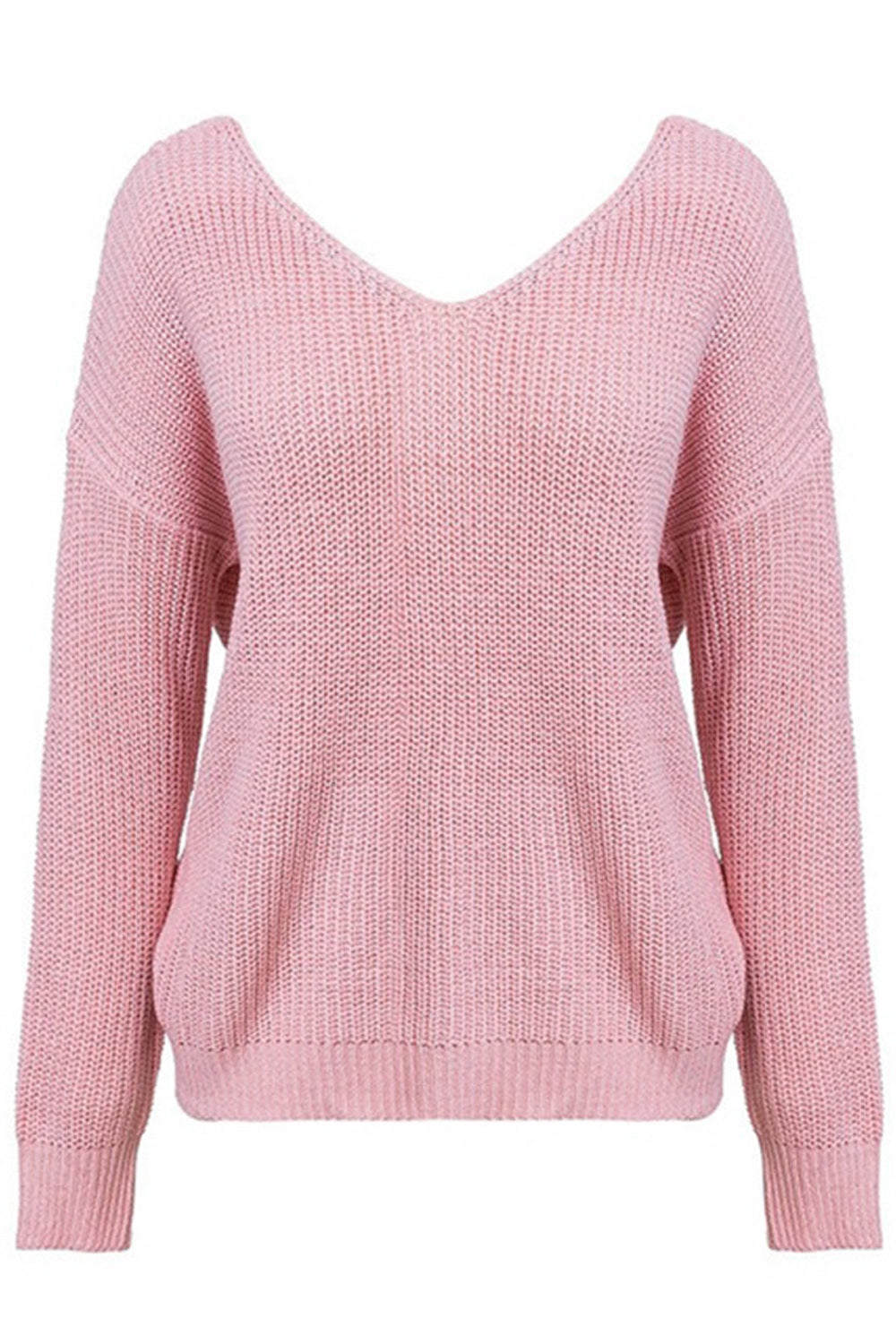 Women Stretchable Long Sleeve V-Neck Comfortable Sweater