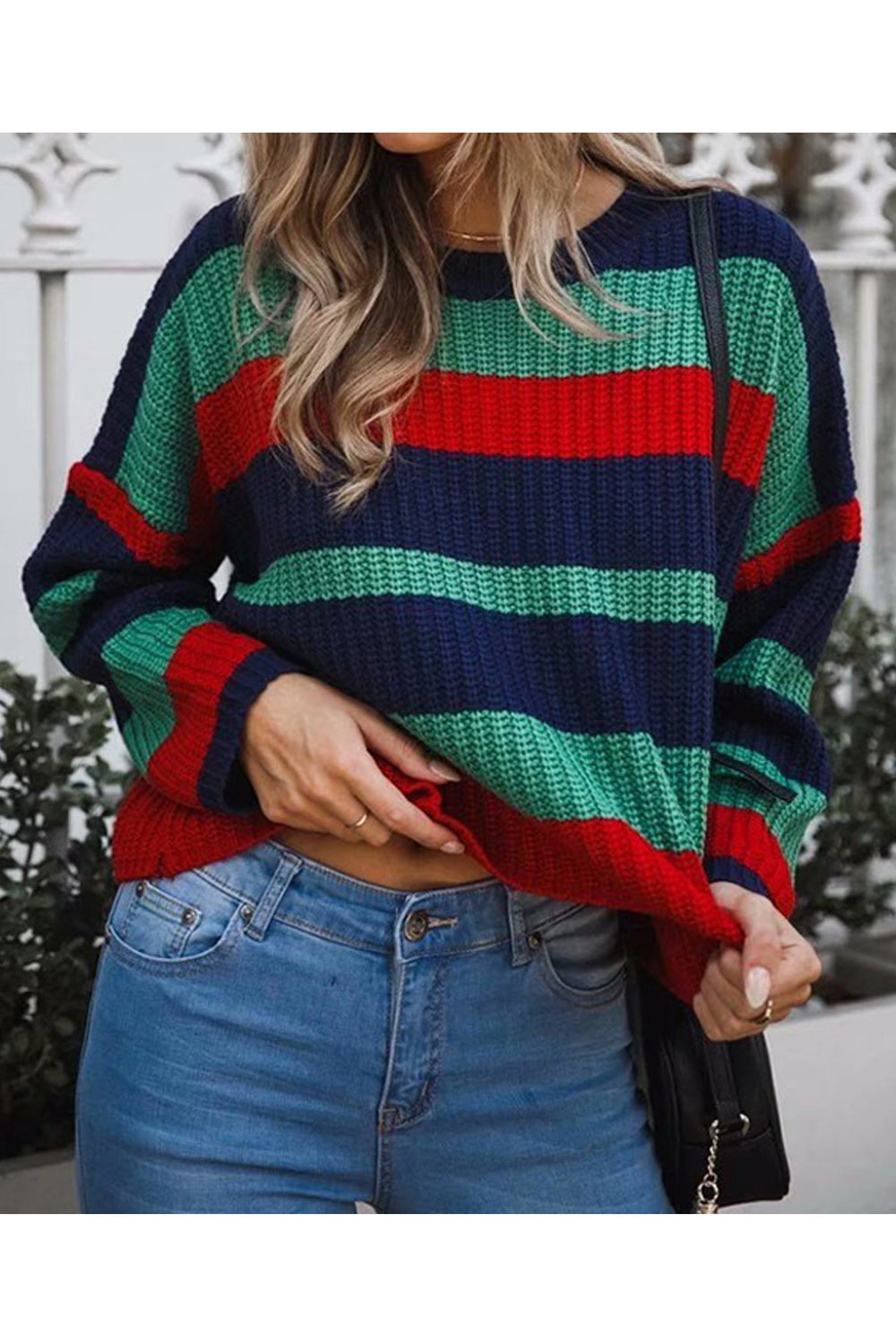 Women Breathable Loose Fit Solid Colored Turtleneck Soft Sweater