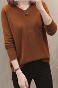 Women Breathable Round Neck Warm Sweater