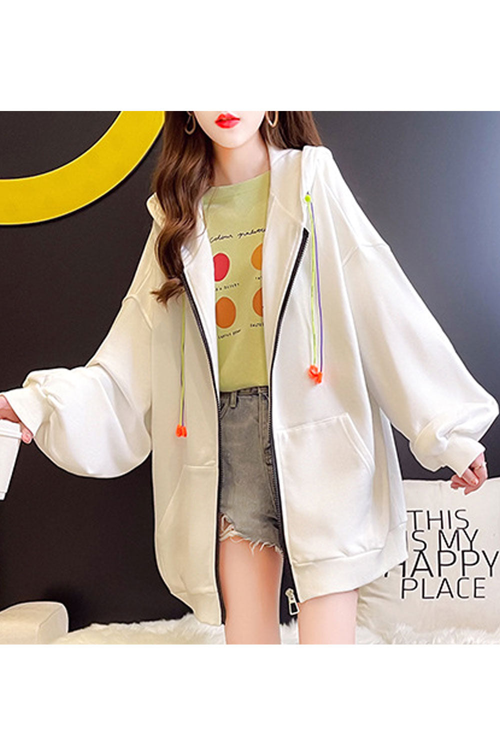 Women Decent Solid Pattern Long Sleeve Breathable Warm Hoodie