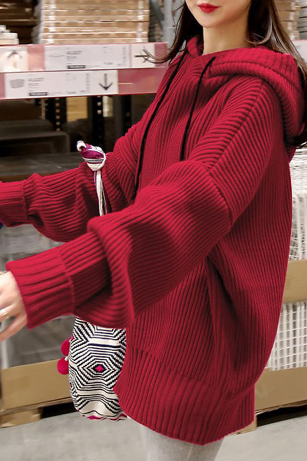 Women Solid Colored Pattern Comfy Long Sleeve Soft Hoodie