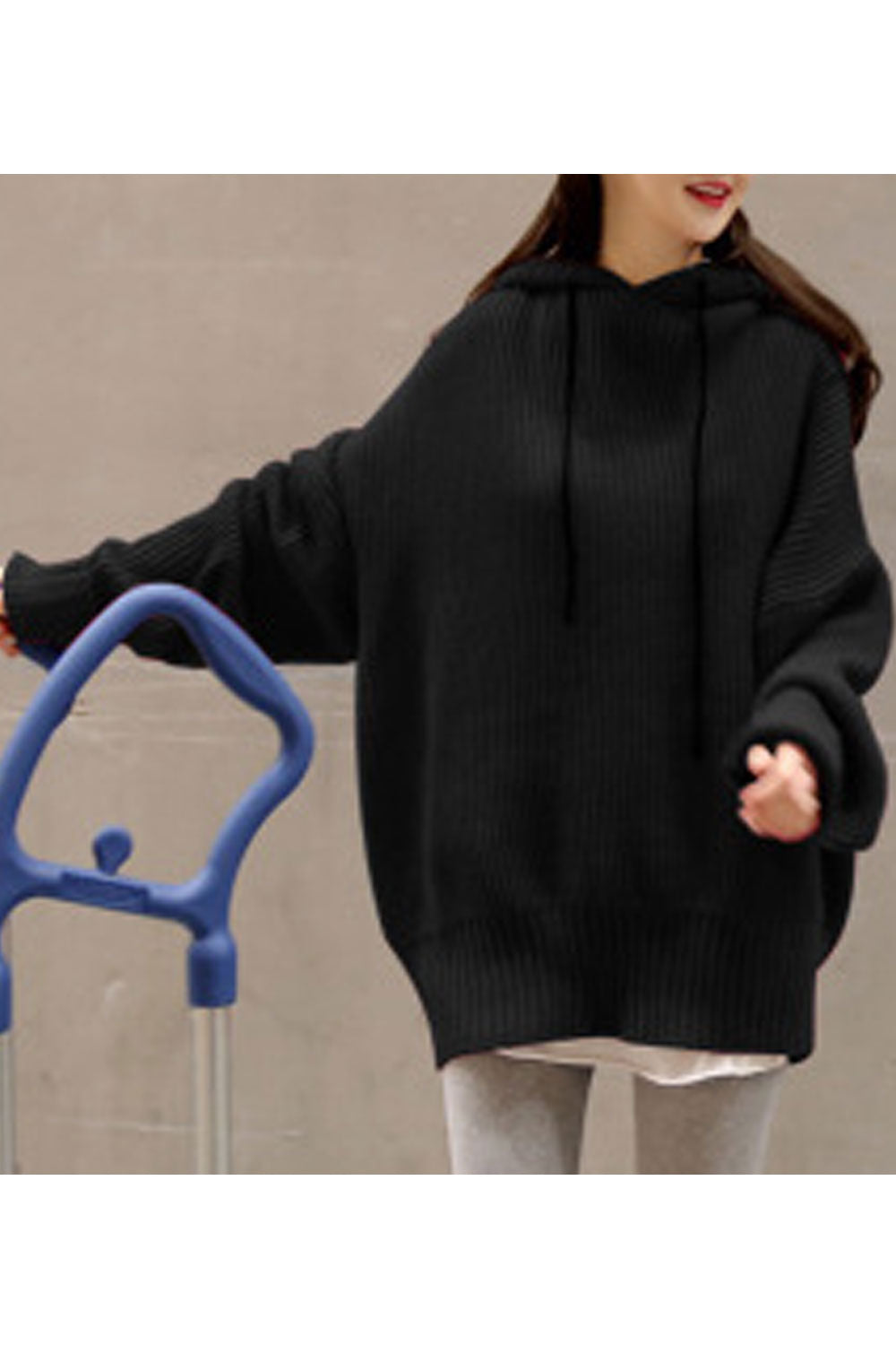 Women Solid Colored Pattern Comfy Long Sleeve Soft Hoodie