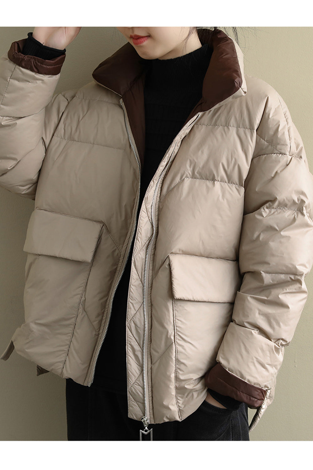 Women Loose Fit Cotton Padded Winter Elegant Jacket