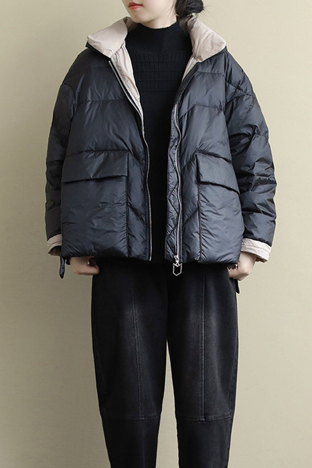 Women Loose Fit Cotton Padded Winter Elegant Jacket