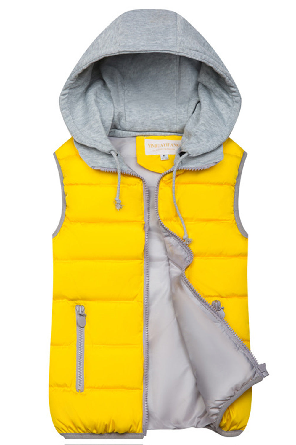 Women Fashionable Solid Color Zip Up Winter Padded Vest