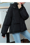 Women Thick Padded Stand Collar Winter Snow Jacket