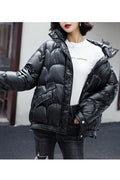 Women Cozy Amazing Long Length Solid Colored Stylish Padded Jacket