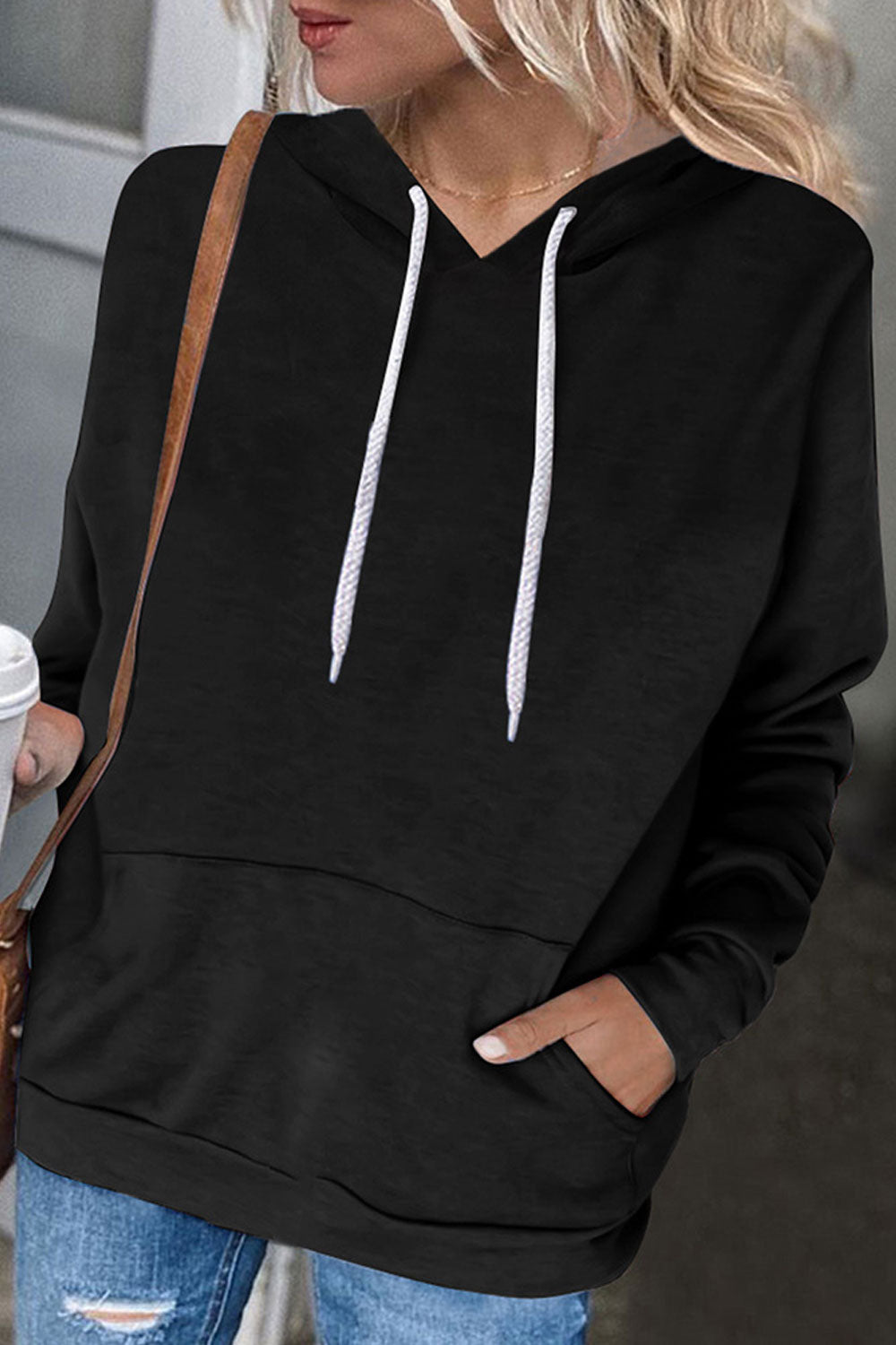 Women Convenient Long Sleeve Pocket Styled Breathable Hoodie