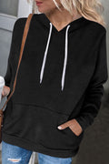 Women Convenient Long Sleeve Pocket Styled Breathable Hoodie