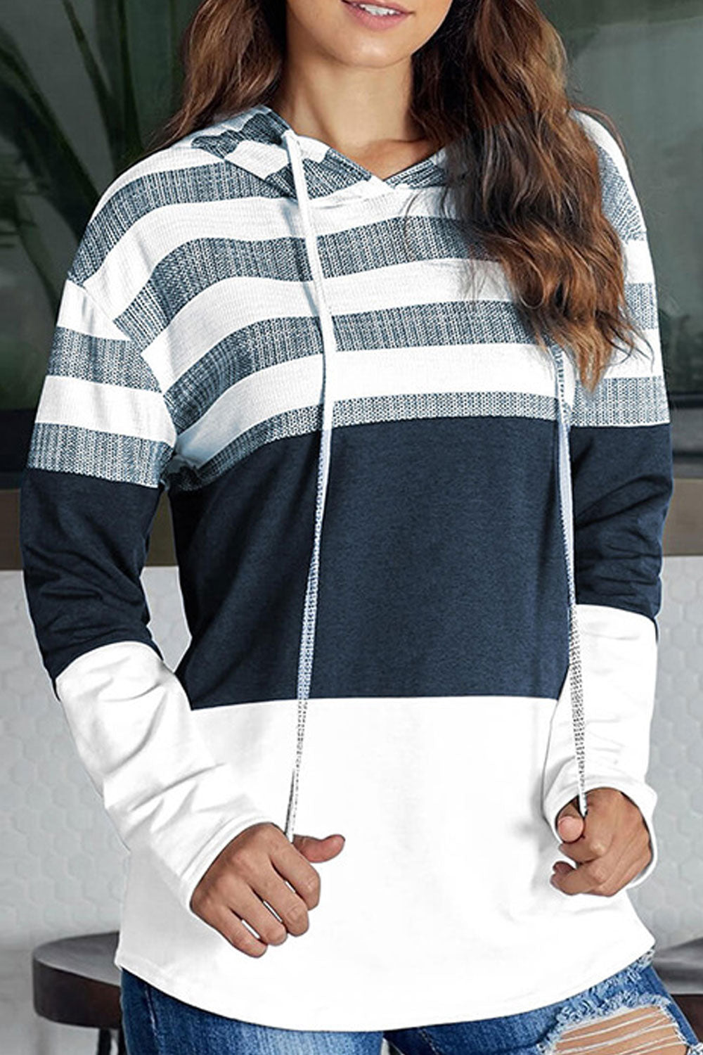 Women Casual Long Sleeve Classy Printed Warm Hoodie