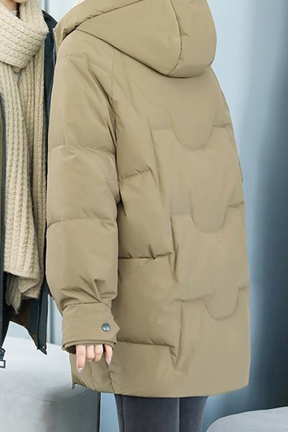 Women Regular Fit Solid Colored Long Sleeve Hooded Style Padded Jacket