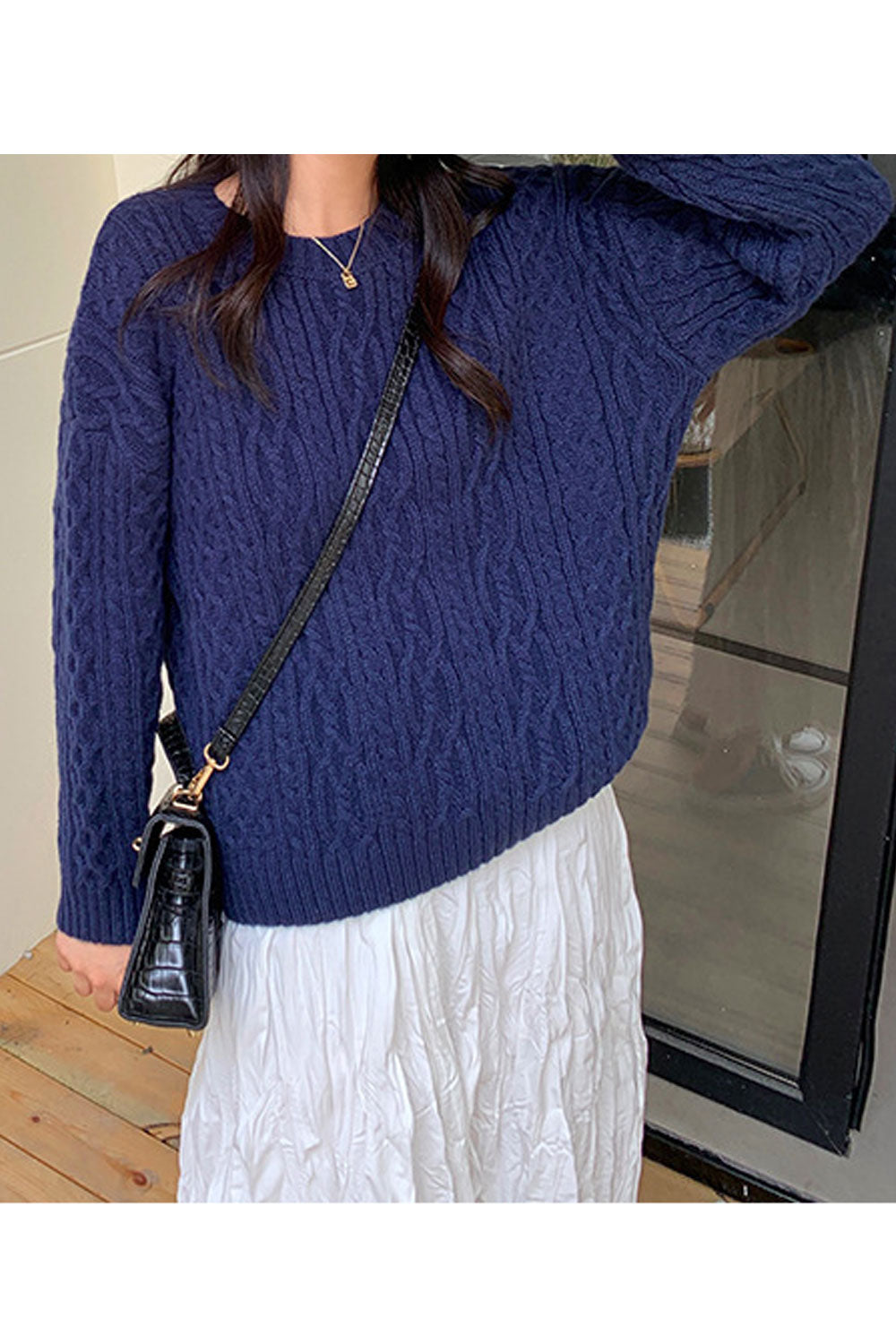 Women Knitted Loose Thick Winter & Autumn Solid Pattern Long Sleeve Wonderful Sweater