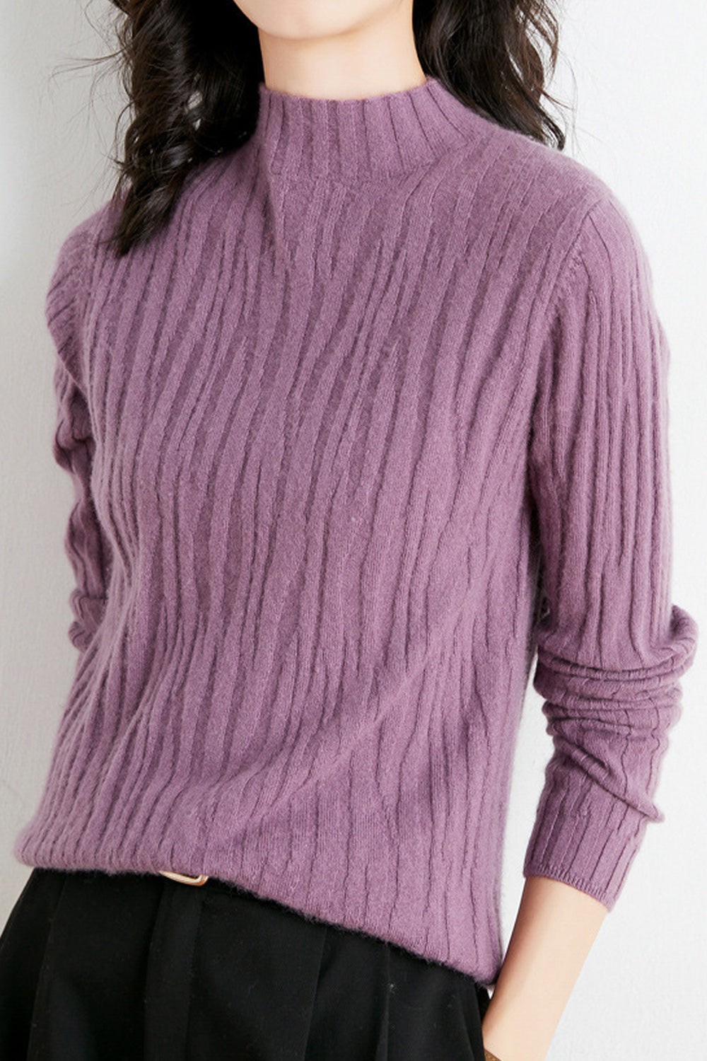 Women Slim Fit Turtle Neck Long Sleeve Pullover Winter Casual Sweater