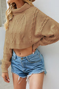 Women Tremendous Solid Colored Turtle Neck Thick Long Sleeve Relax Fit Winter Warm Pullover Sweater