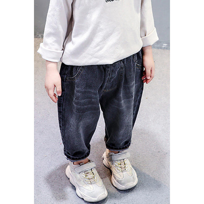 Kid Girls Loose Fit Casual Black Pant