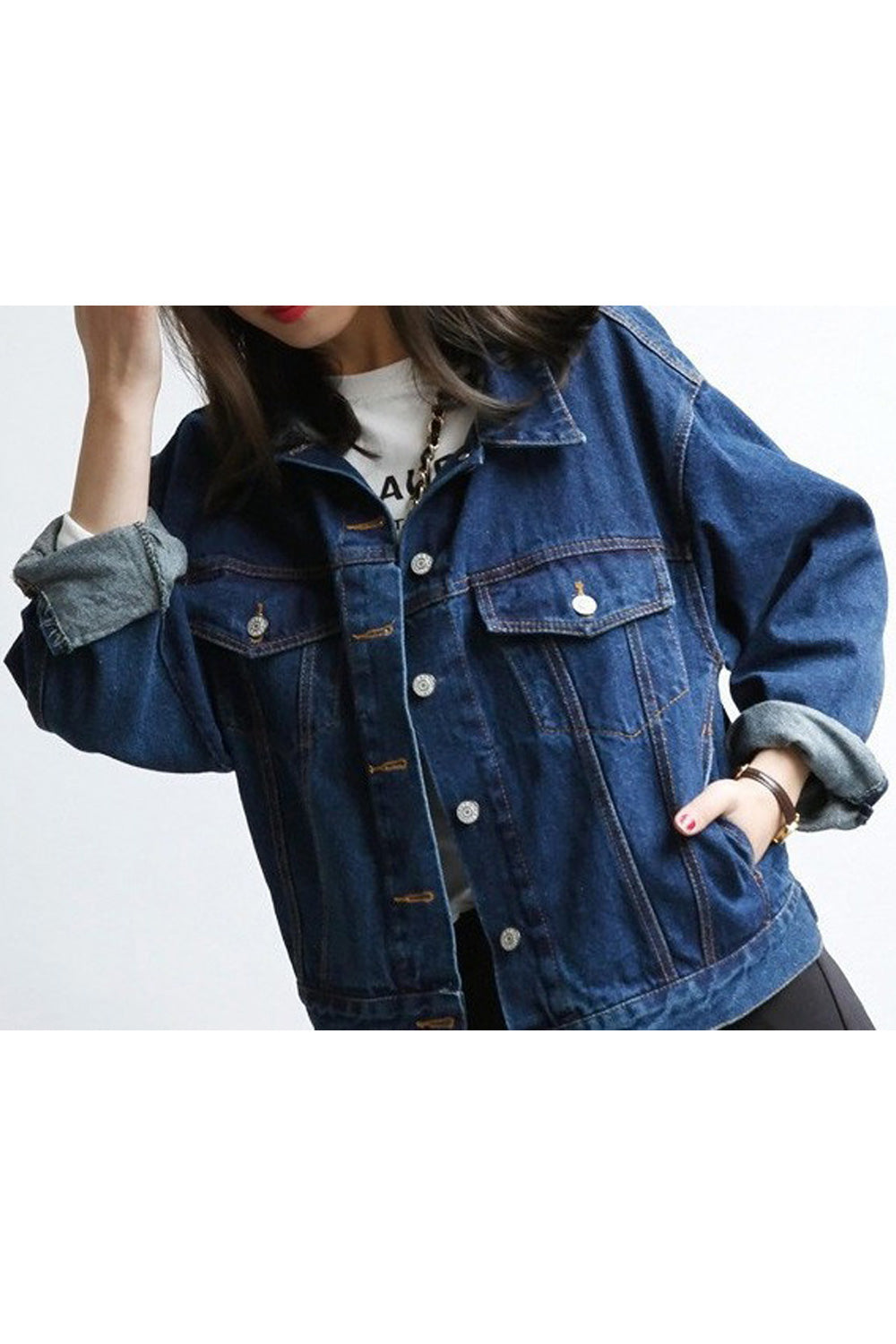Women Splendid Warm Wind Proof Pocket Styled Modern Denim Jacket