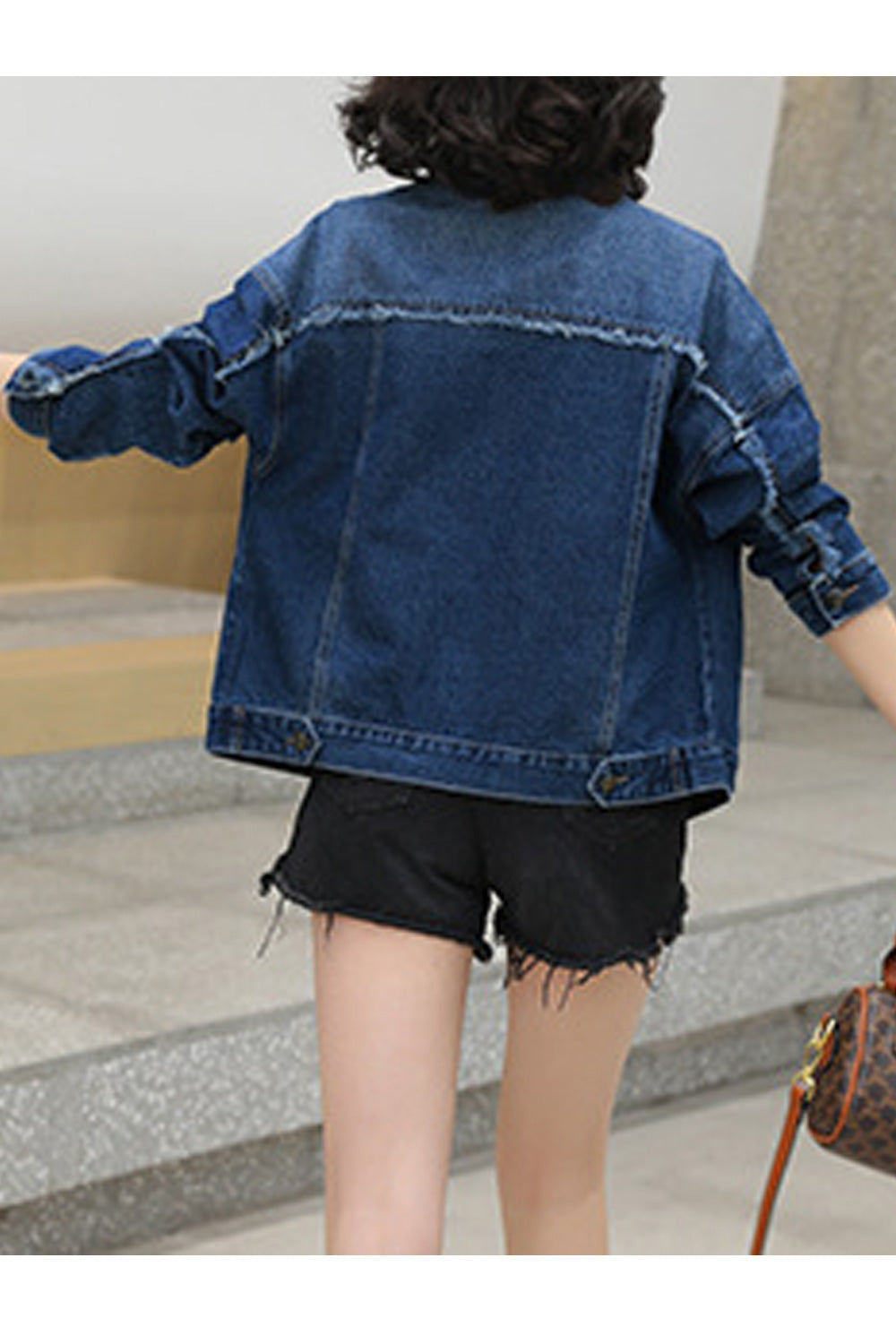 Women Collar Neck Superb Alluring Long Sleeve Fantastic Denim Jacket