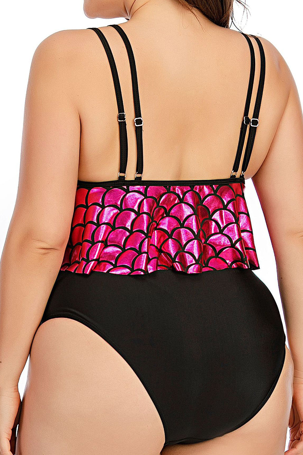 Women Round Neck Two Piece High Waist Pretty Swimwear