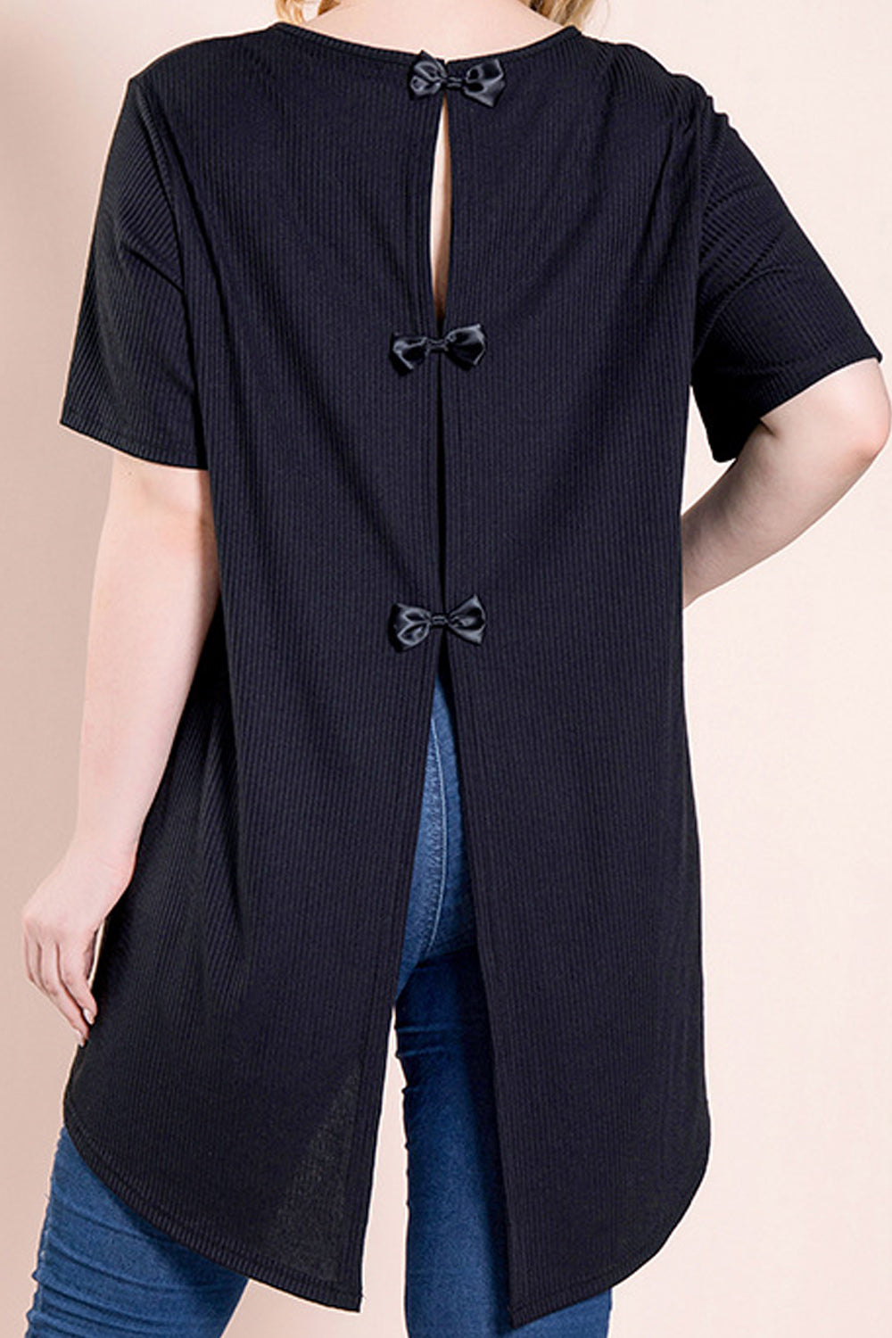 Women Loose Fit Solid Color Short Sleeve Casual Shirt