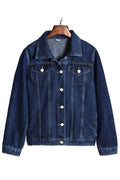 Women Short Length Fabulous Long Sleeve Classy Denim Jacket