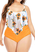 Women Adjustable Strap Floral Pattern Beautiful Two Piece Awesome Swimwear