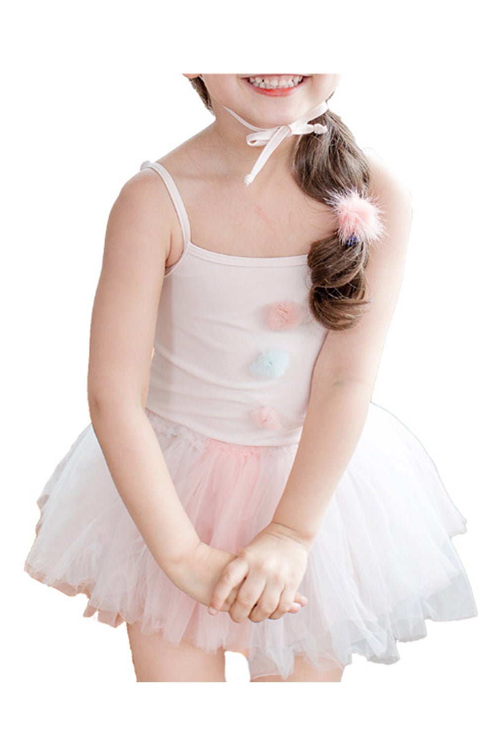 Baby Girls Tiny Flower Decorated Adjustable Ruffled Bottom Swimsuit