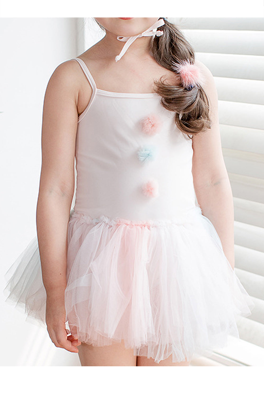 Baby Girls Tiny Flower Decorated Adjustable Ruffled Bottom Swimsuit