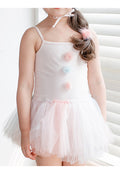 Baby Girls Tiny Flower Decorated Adjustable Ruffled Bottom Swimsuit