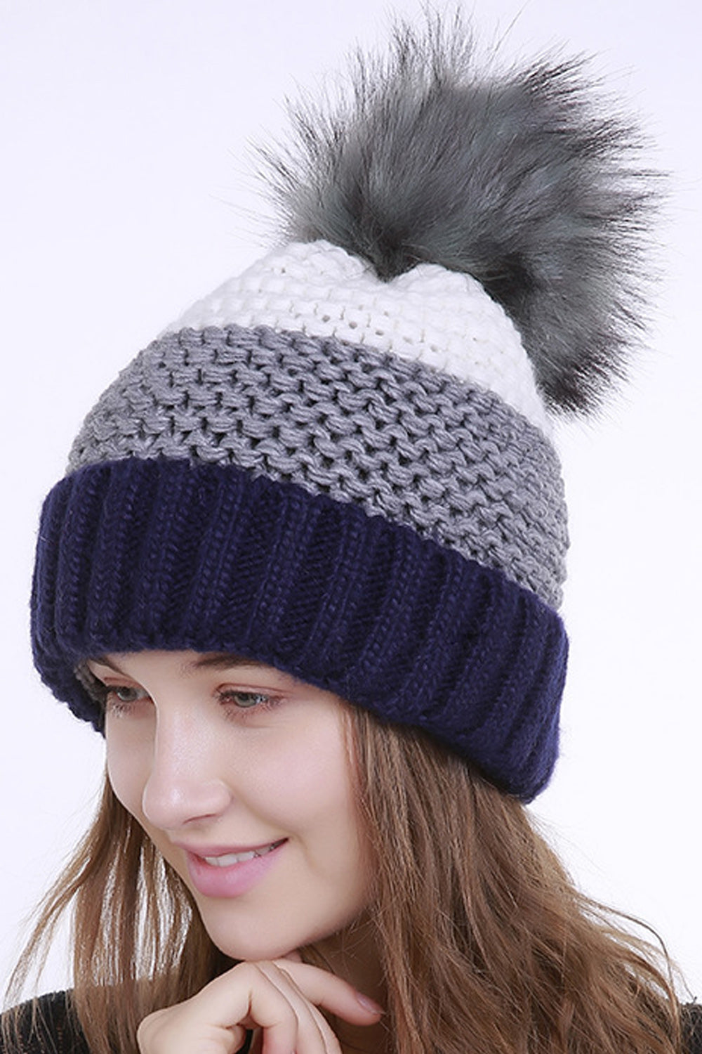 Women Beautiful Thick Convenient Winter Knitted Hat