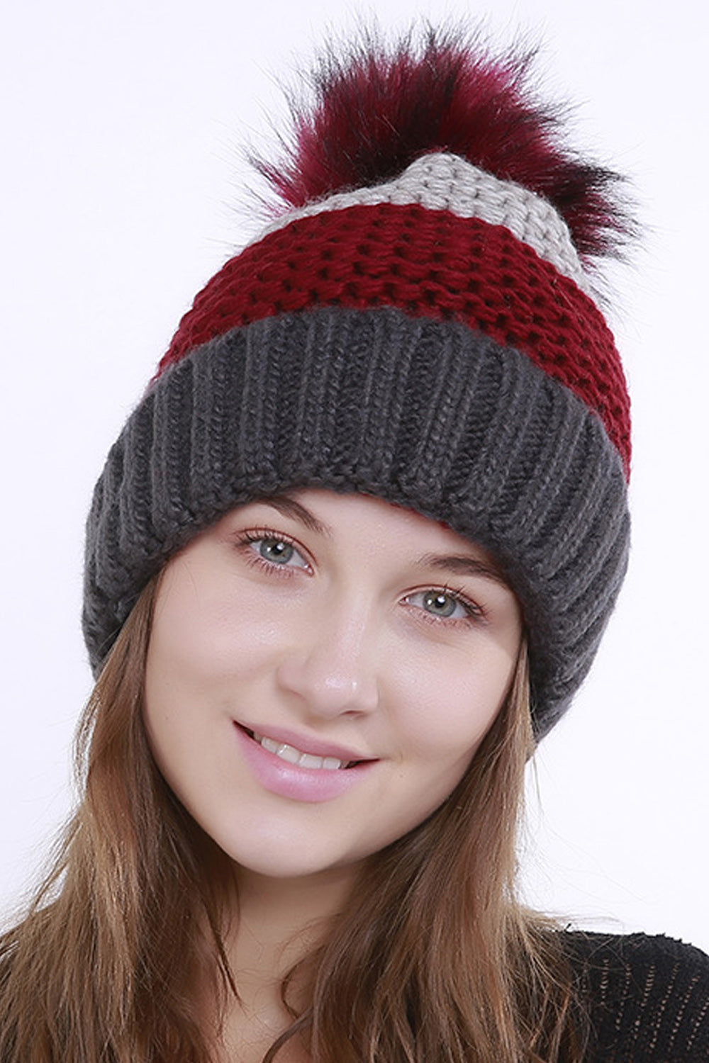 Women Beautiful Thick Convenient Winter Knitted Hat
