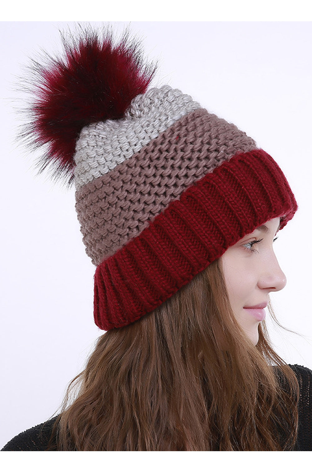 Women Beautiful Thick Convenient Winter Knitted Hat