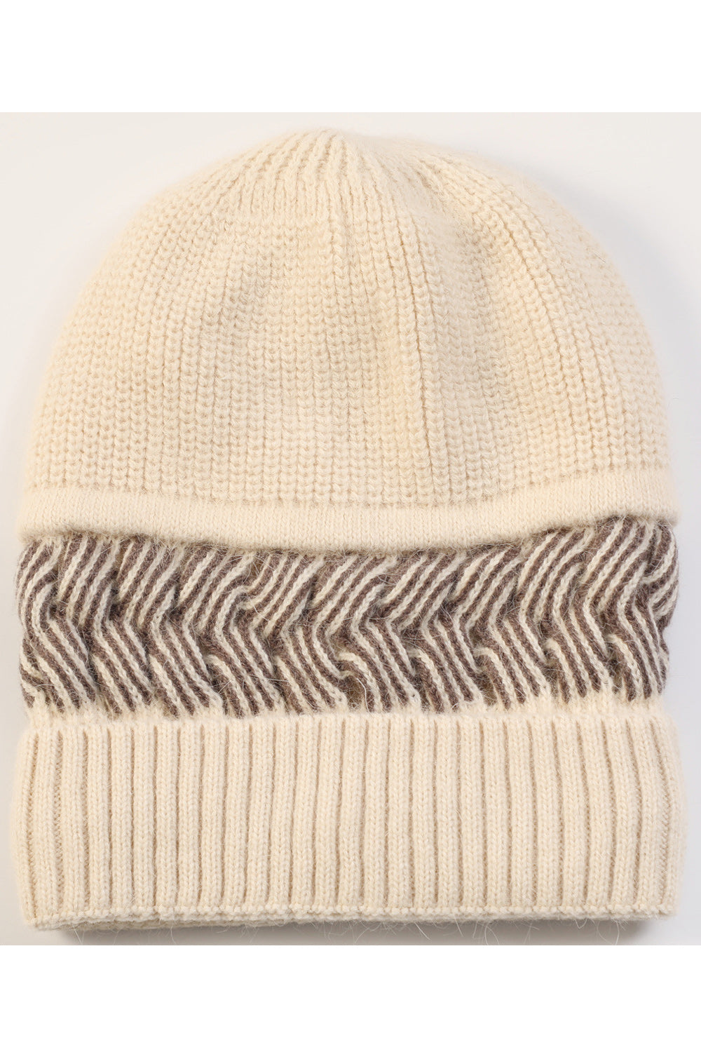 Women Printed Pattern Casual Winter Thick Knitted Hat