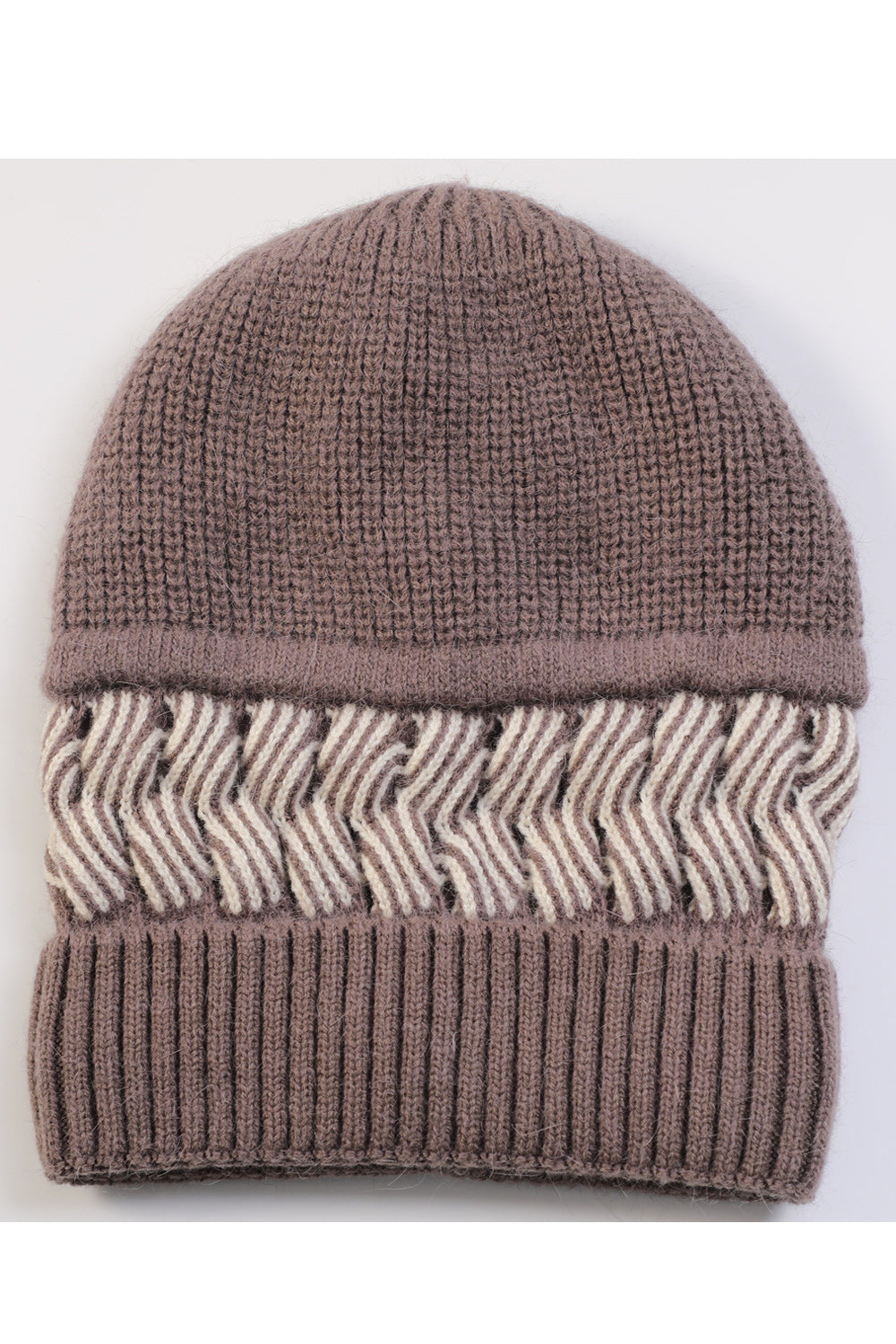 Women Printed Pattern Casual Winter Thick Knitted Hat