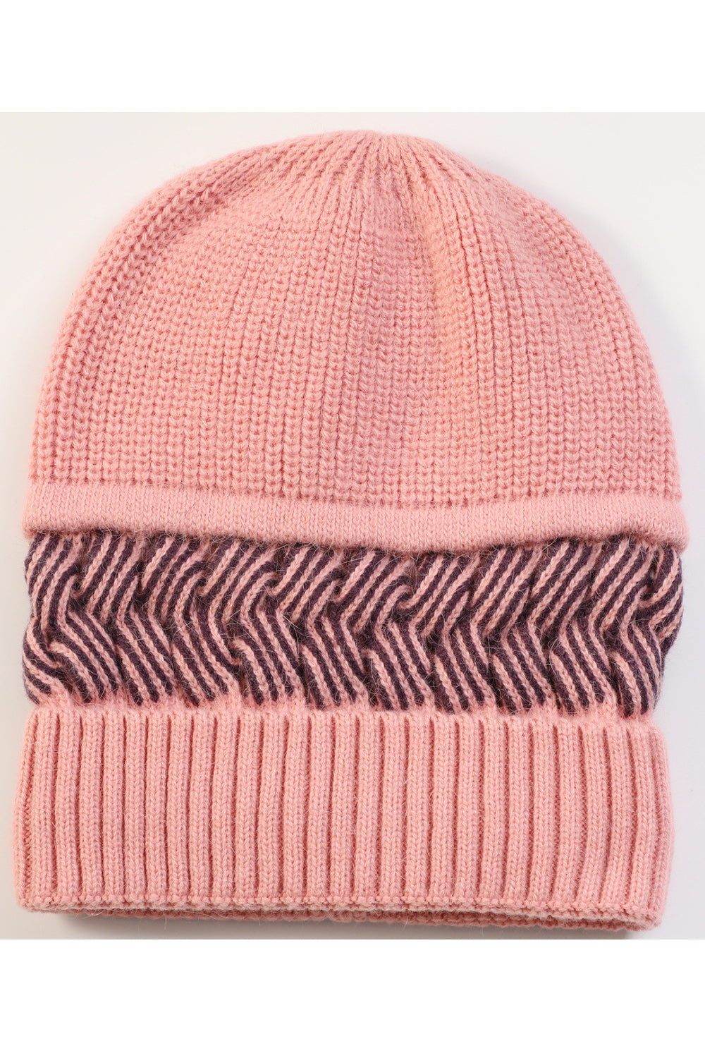 Women Printed Pattern Casual Winter Thick Knitted Hat