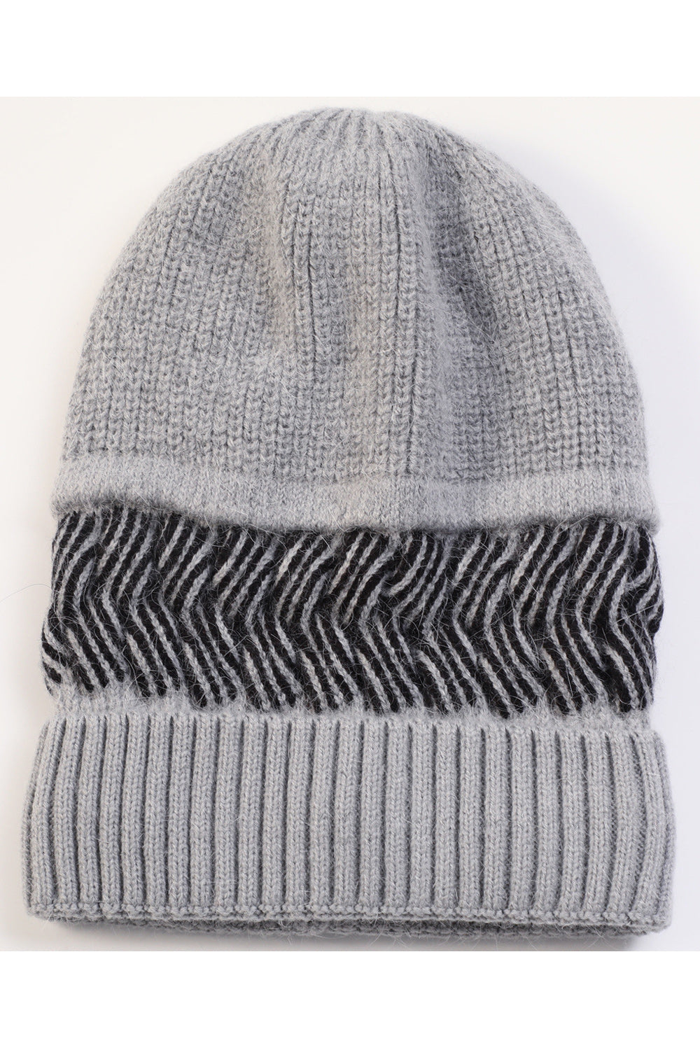 Women Printed Pattern Casual Winter Thick Knitted Hat