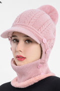 Women Elegant Solid Colored Winter Breathable Knitted Hat