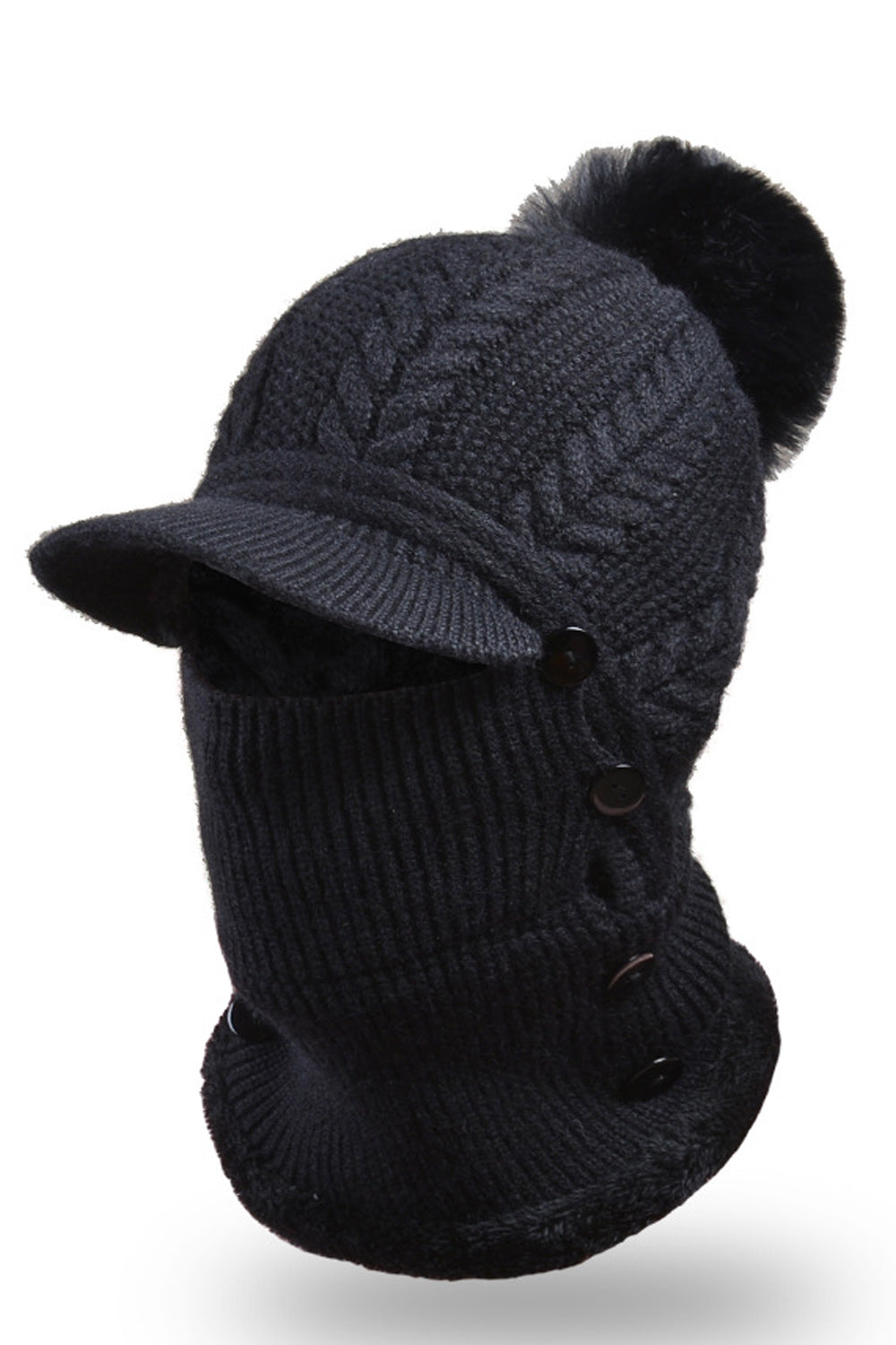 Women Elegant Solid Colored Winter Breathable Knitted Hat
