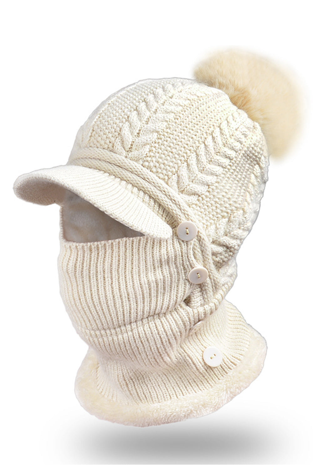 Women Elegant Solid Colored Winter Breathable Knitted Hat