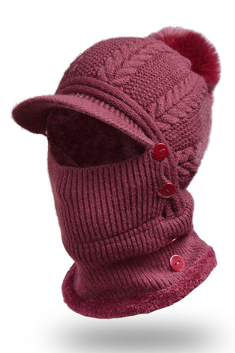 Women Elegant Solid Colored Winter Breathable Knitted Hat