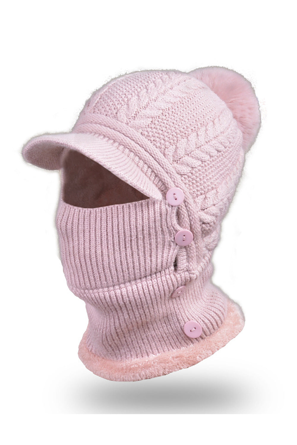 Women Elegant Solid Colored Winter Breathable Knitted Hat