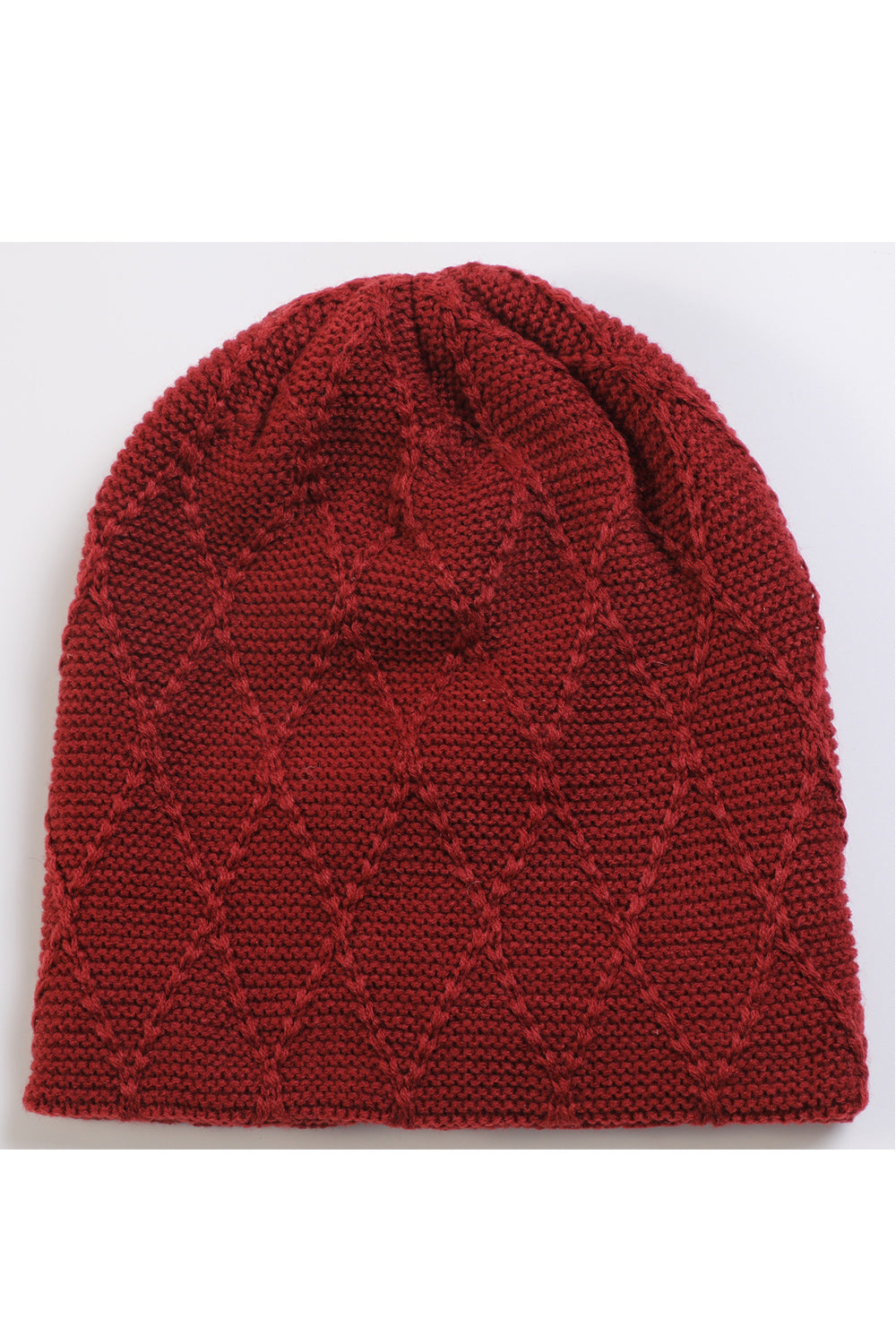 Women Convenient Solid Colored Thick Breathable Knitted Hat