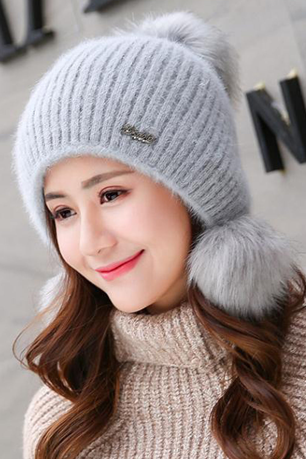 Women Pretty Solid Colored Convenient Warm Knitted Hat