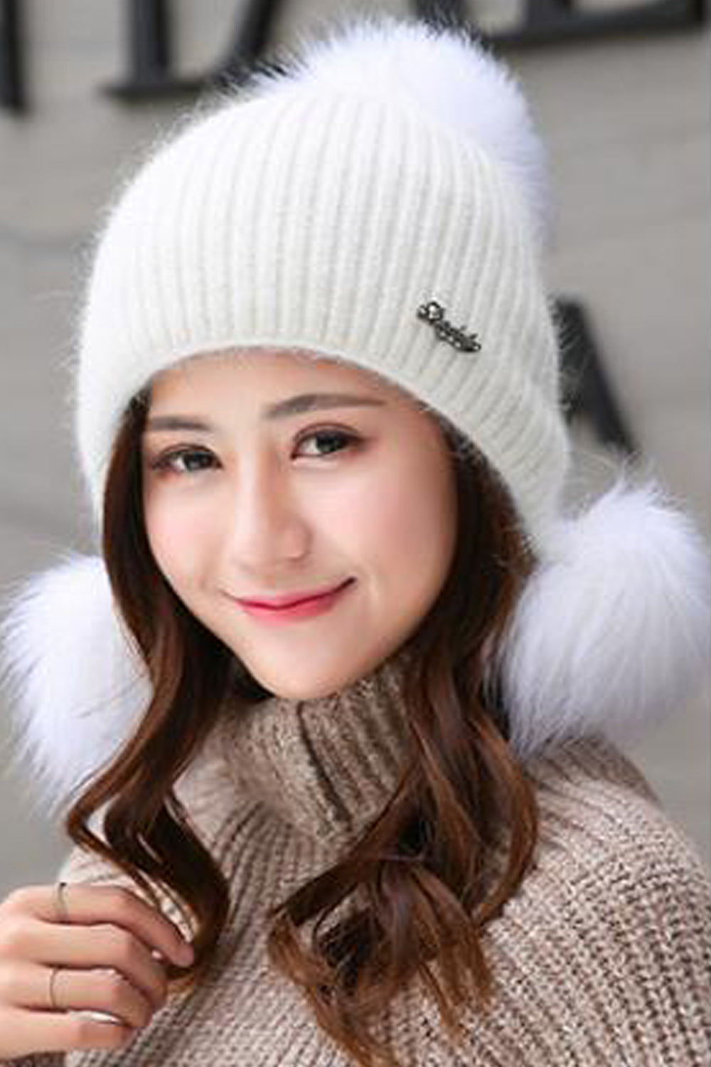 Women Pretty Solid Colored Convenient Warm Knitted Hat