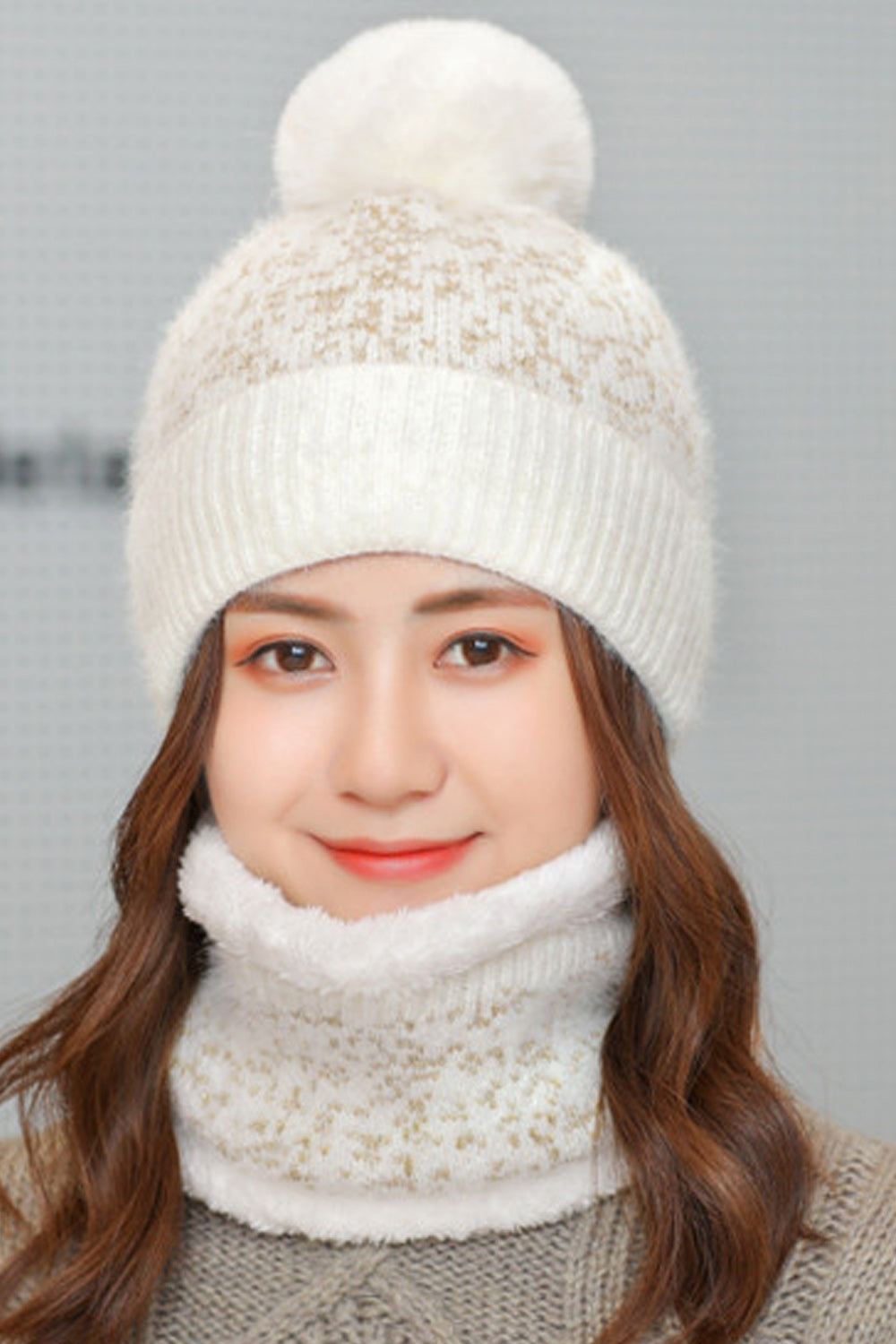 Women Elegant Styled Warm Hair Ball Soft Breathable Knitted Hat