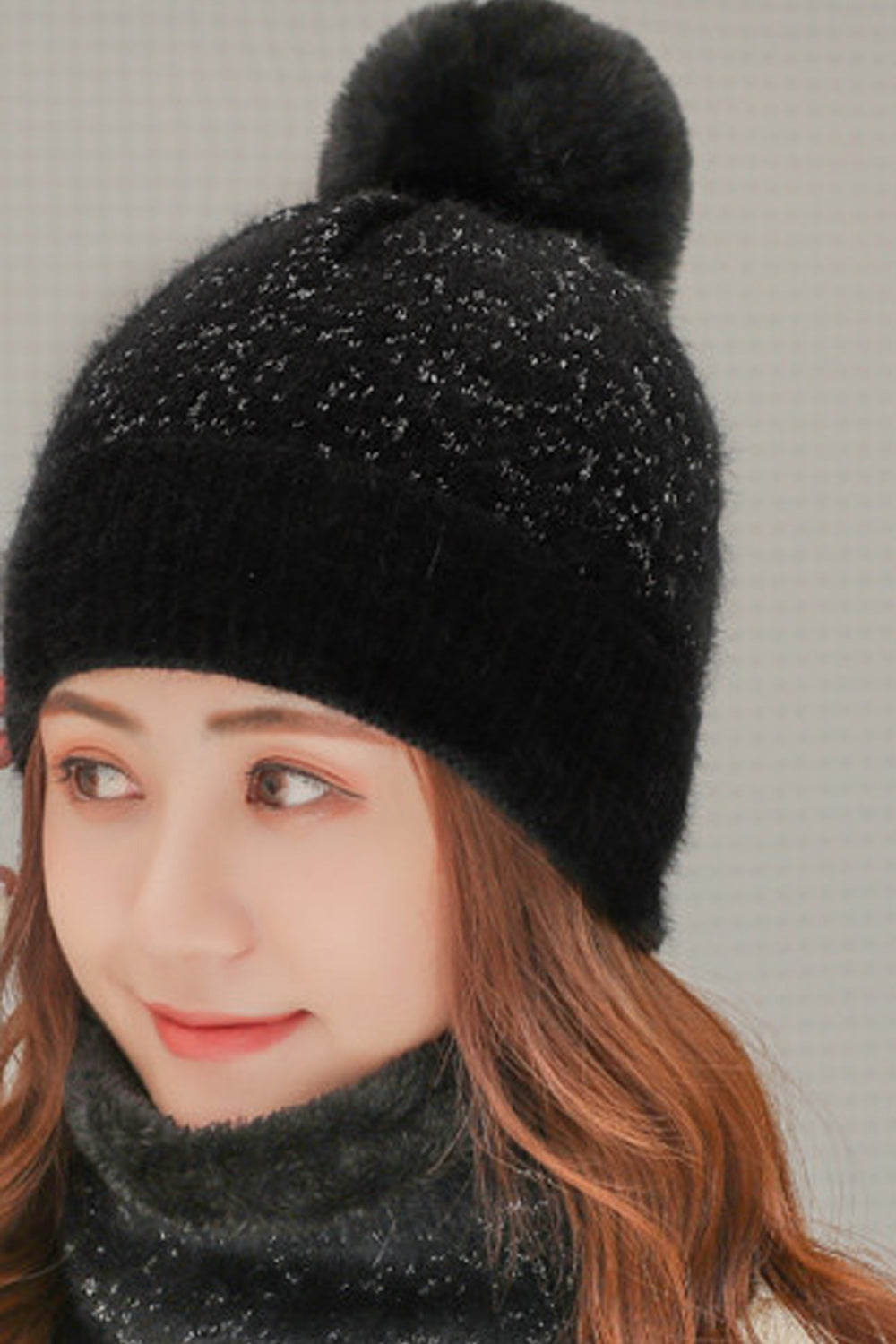 Women Elegant Styled Warm Hair Ball Soft Breathable Knitted Hat