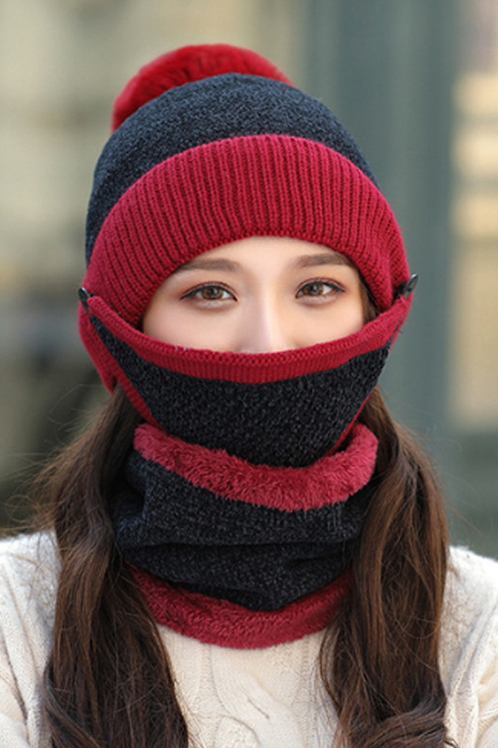 Women Wind Breaker Outdoor Winter Season Pretty Knitted Hat