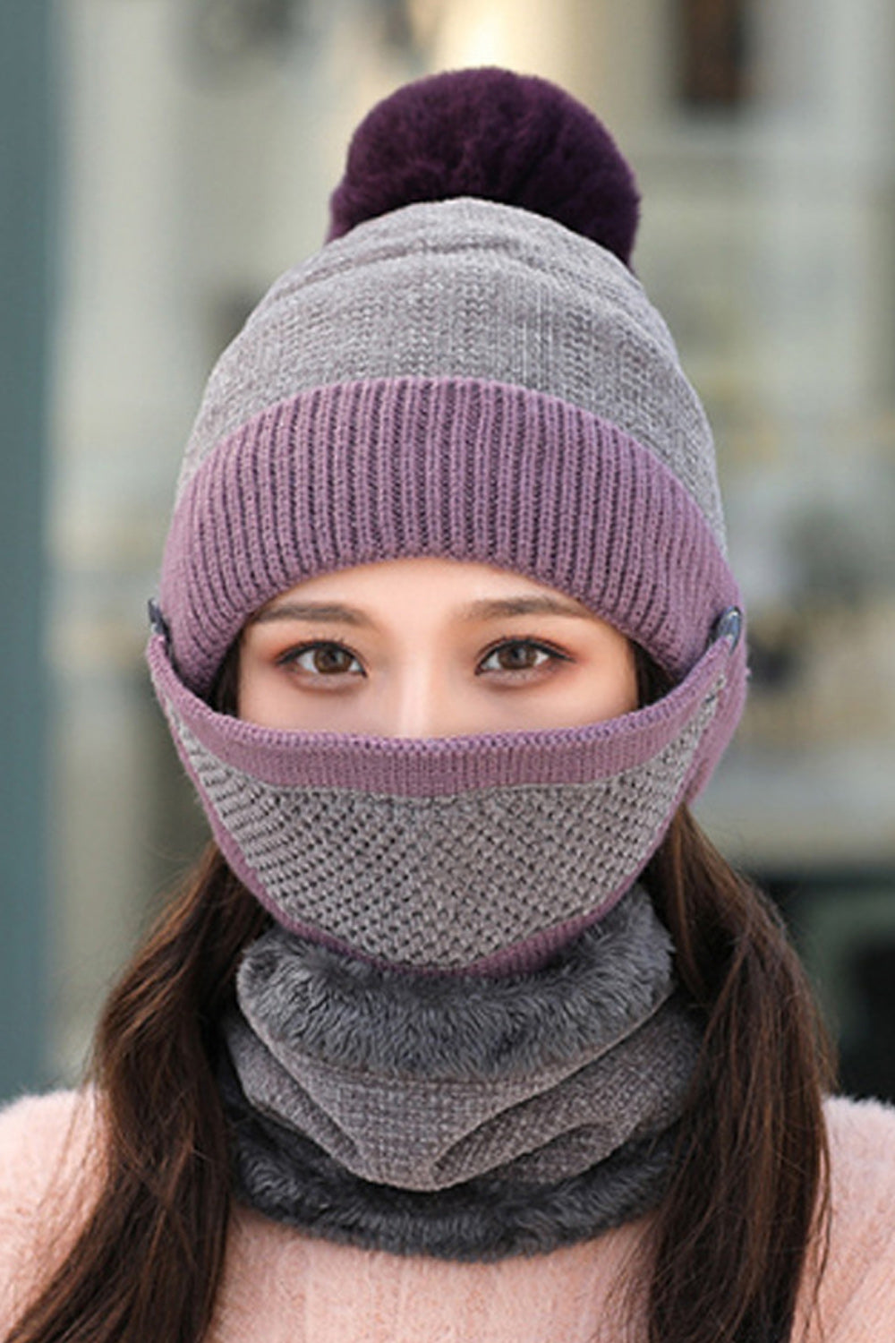 Women Wind Breaker Outdoor Winter Season Pretty Knitted Hat