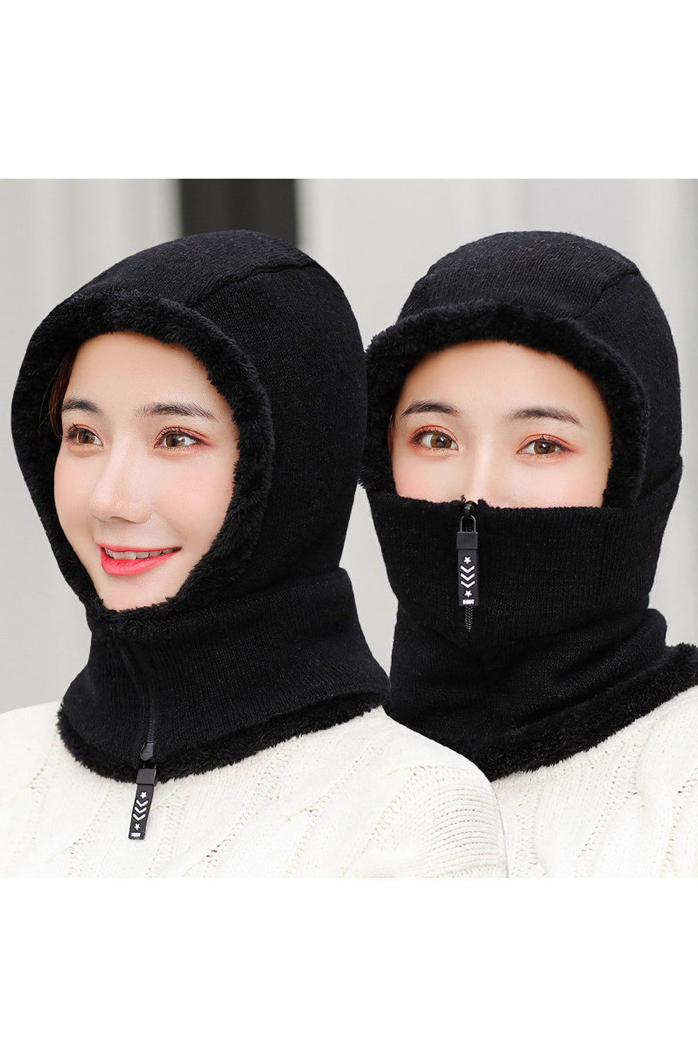 Women Casual Winter Thick Solid Pattern Magnificent Knitted Hat