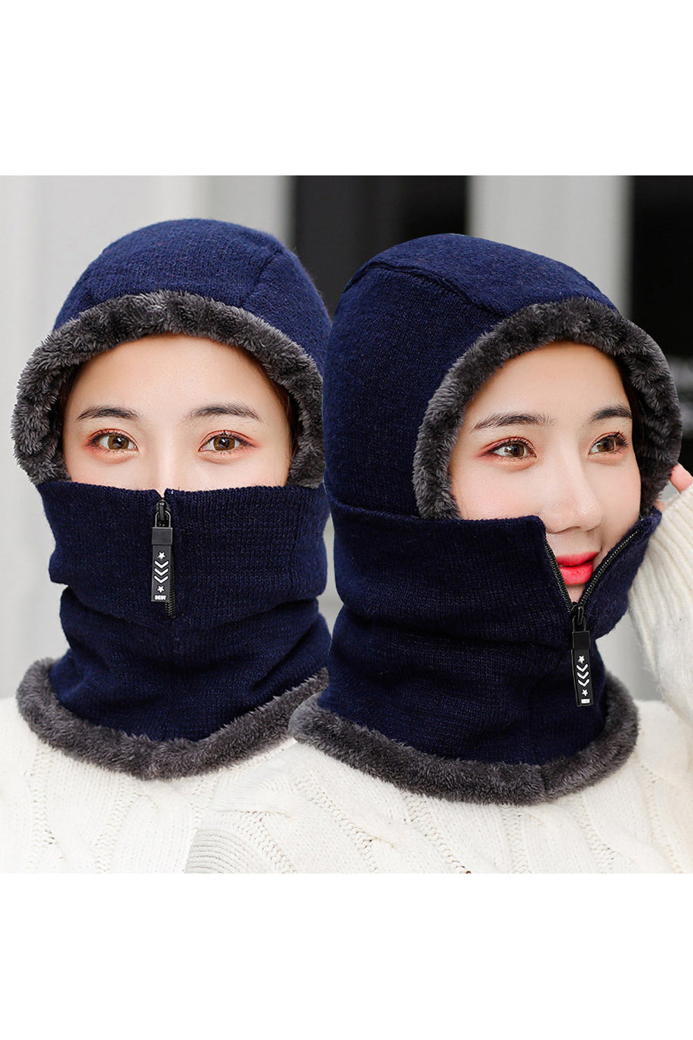 Women Casual Winter Thick Solid Pattern Magnificent Knitted Hat