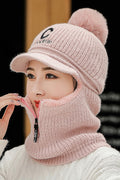 Women Tremendous Letter Embroidery Cozy Ear Protection Knitted Hat